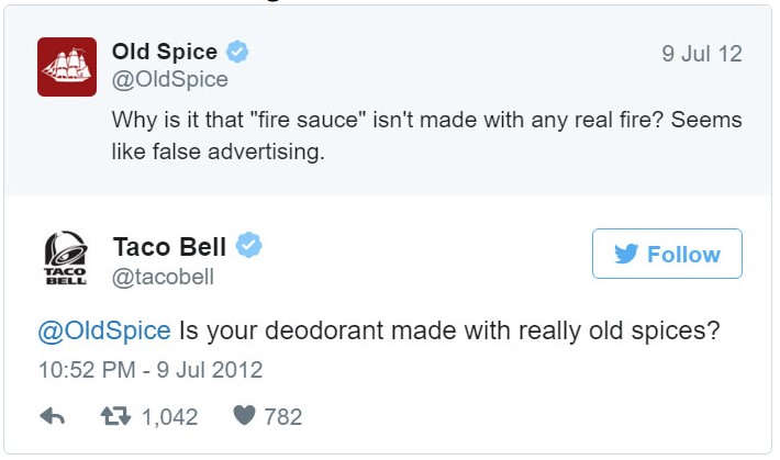 old spice and taco bell tweet